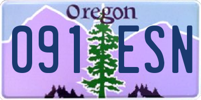 OR license plate 091ESN