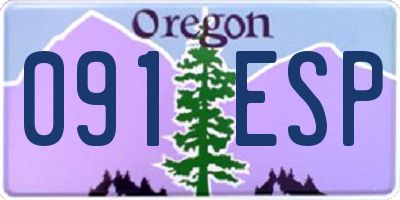 OR license plate 091ESP