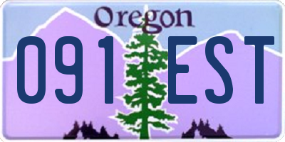 OR license plate 091EST