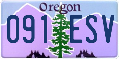 OR license plate 091ESV