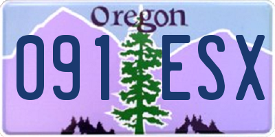 OR license plate 091ESX