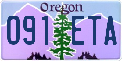 OR license plate 091ETA