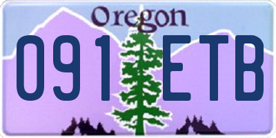 OR license plate 091ETB