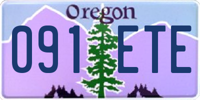 OR license plate 091ETE