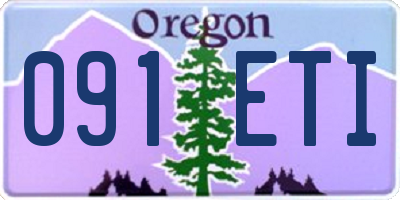 OR license plate 091ETI