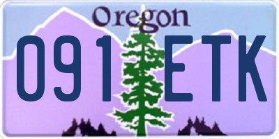 OR license plate 091ETK