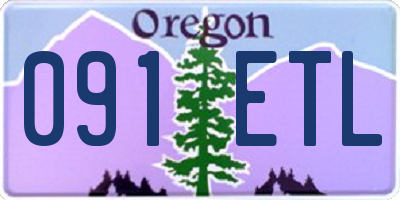 OR license plate 091ETL