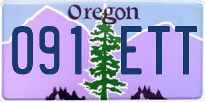 OR license plate 091ETT