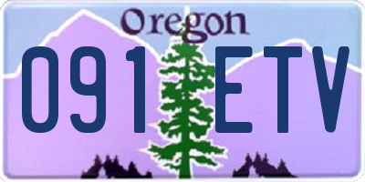 OR license plate 091ETV
