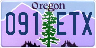 OR license plate 091ETX