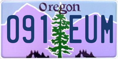 OR license plate 091EUM