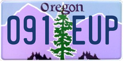 OR license plate 091EUP