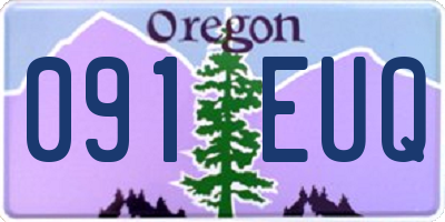 OR license plate 091EUQ