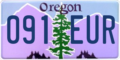 OR license plate 091EUR