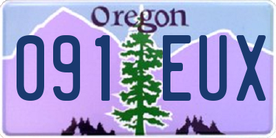 OR license plate 091EUX
