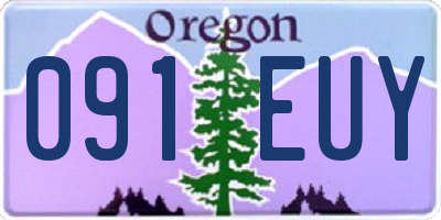OR license plate 091EUY