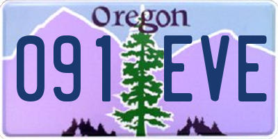 OR license plate 091EVE