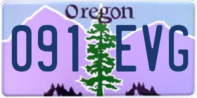 OR license plate 091EVG
