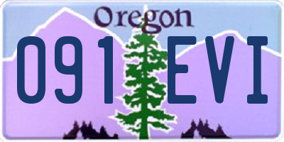 OR license plate 091EVI