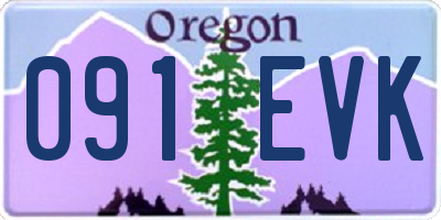 OR license plate 091EVK