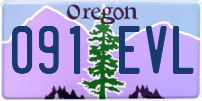 OR license plate 091EVL