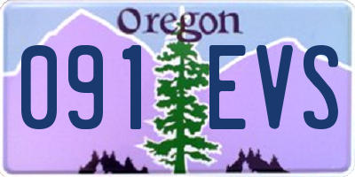 OR license plate 091EVS
