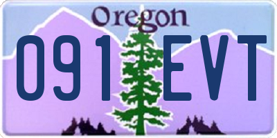 OR license plate 091EVT