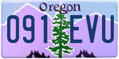 OR license plate 091EVU