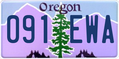 OR license plate 091EWA
