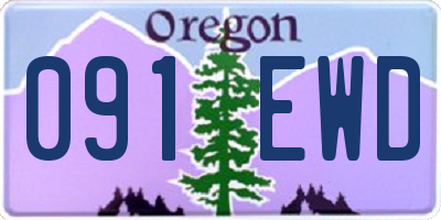 OR license plate 091EWD
