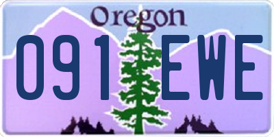 OR license plate 091EWE