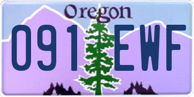 OR license plate 091EWF