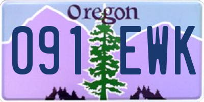 OR license plate 091EWK
