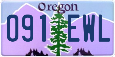 OR license plate 091EWL