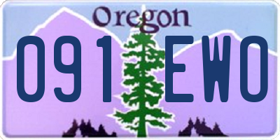 OR license plate 091EWO