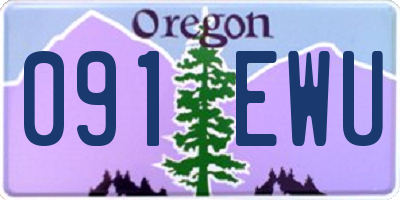 OR license plate 091EWU