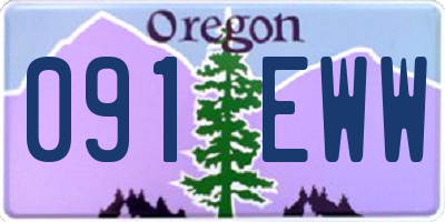 OR license plate 091EWW