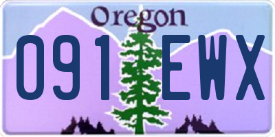 OR license plate 091EWX