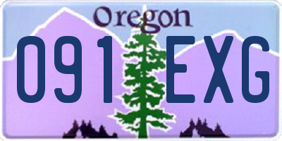 OR license plate 091EXG