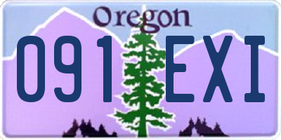 OR license plate 091EXI