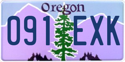 OR license plate 091EXK