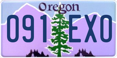OR license plate 091EXO