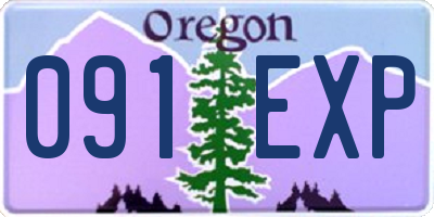 OR license plate 091EXP