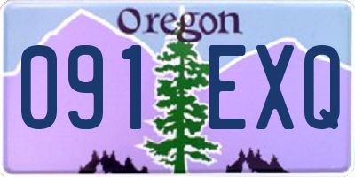 OR license plate 091EXQ