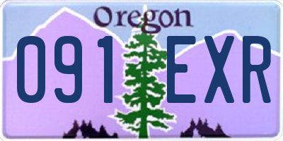 OR license plate 091EXR
