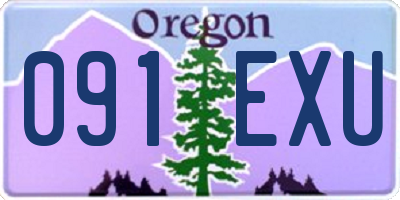OR license plate 091EXU