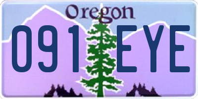 OR license plate 091EYE
