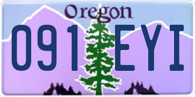 OR license plate 091EYI