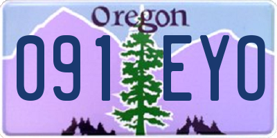 OR license plate 091EYO