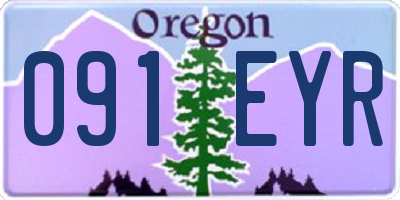 OR license plate 091EYR